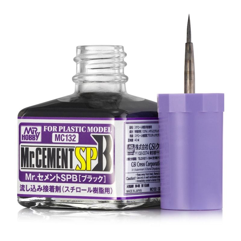 Mr.Hobby 郡士 MC132 Mr.黑色速乾型流縫膠水SPB 40ml