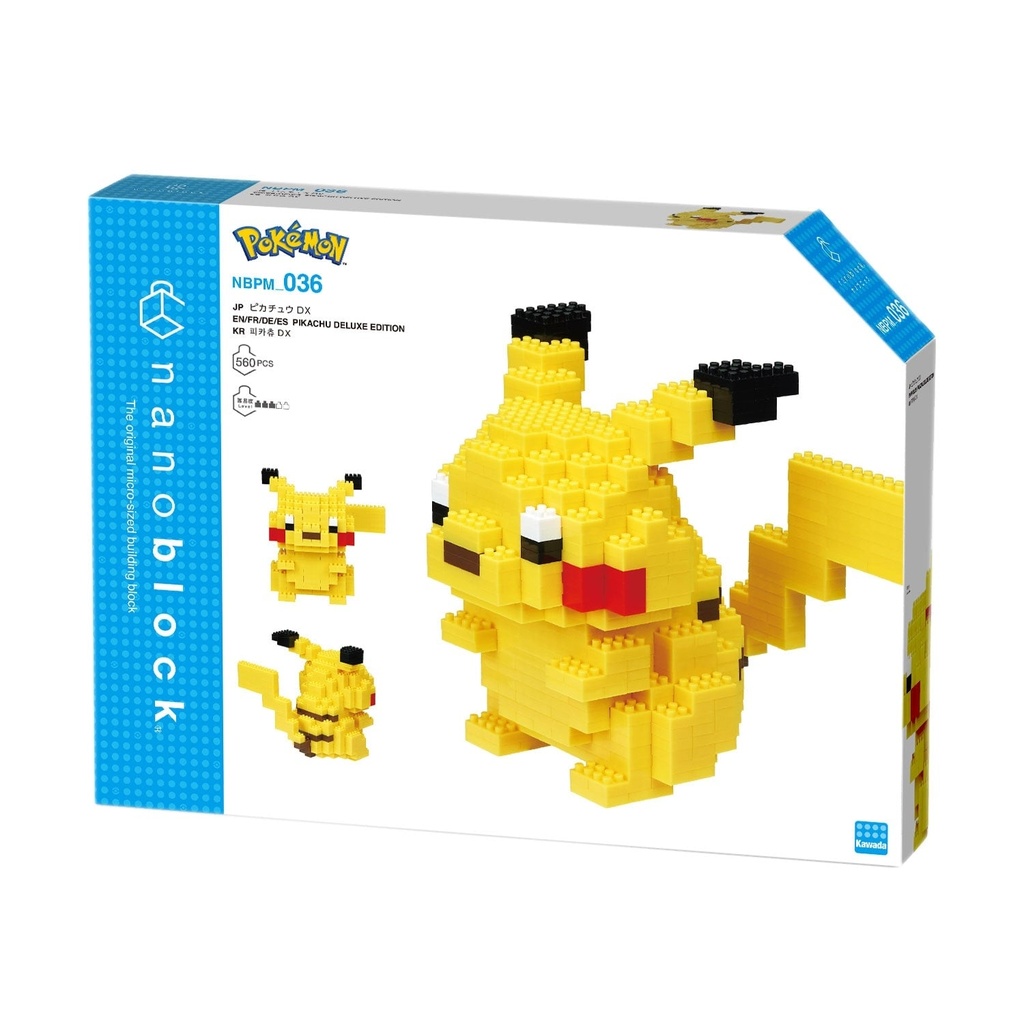 Kawada NBPM-036 nanoblock Pokemon Pikachu Deluxe Edition