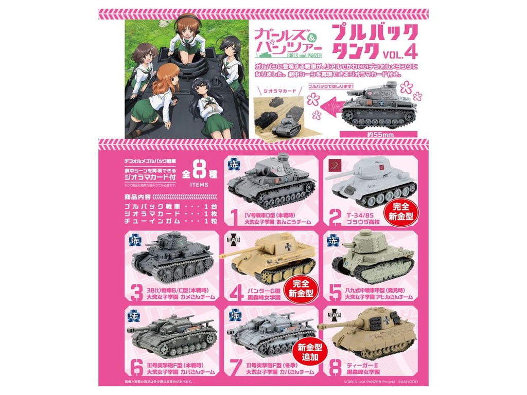 F-toys 少女與戰車最終章4 全八款