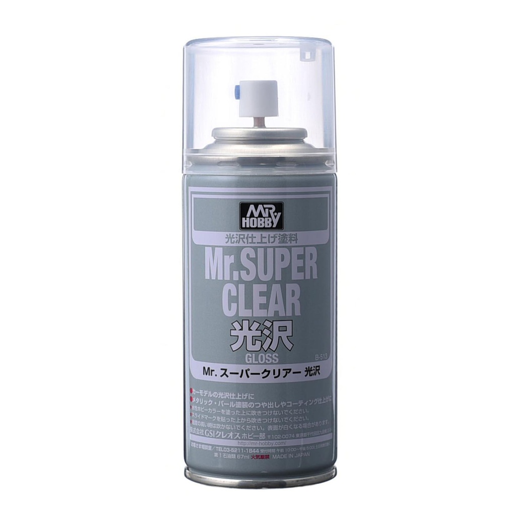 Mr.Hobby郡士 B513 Mr.Super Clear 光澤 保護漆噴罐 170ml