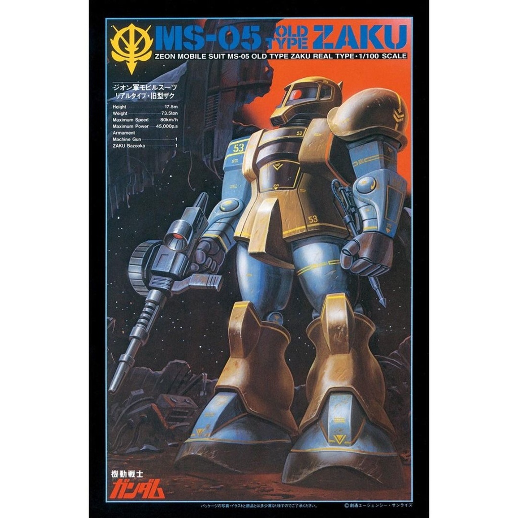 1/100 Real Type MOBILE SUIT GUNDAM - MS-05 ZAKU I