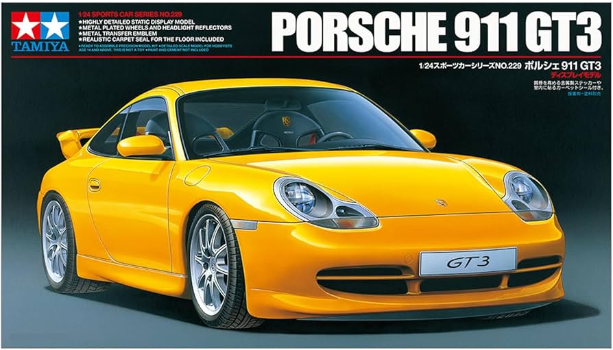 Tamiya 89596 1/24 Porsche 911 GT3 metal body plated 