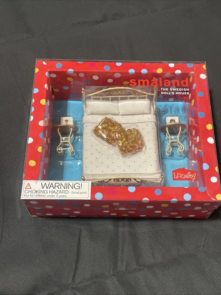 Lundby Smaland 黃銅床套裝 #2056