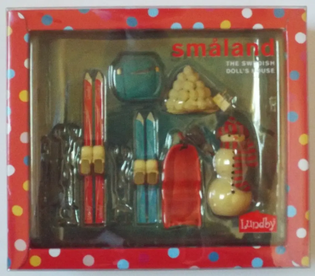 Lundby Smaland Winter Ski Set (w/ Sled & Snowman) 