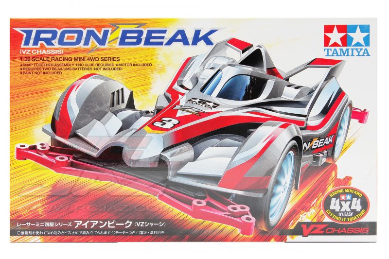 Tamiya 迷你四驅車 1/32 MINI 4WD 18098 Iron Beak VZ 底盤
