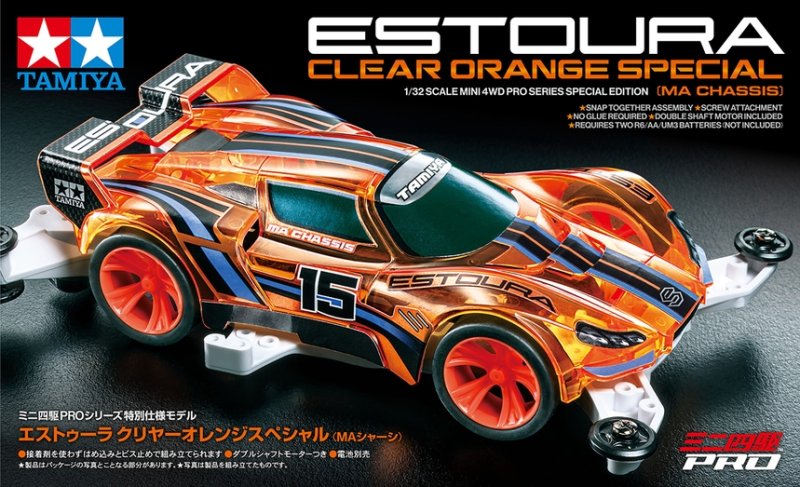 Tamiya 95691 1/32 Mini 4WD Jr Estoura Clear Orange Special (MA)