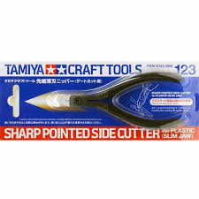 [TA-741236] Tamiya 74123 Sharp Pointed Side Cutter for Plastic (Slim Jaw)