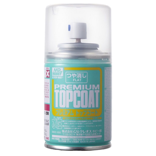 [MR-432954] GSI Mr.Hobby B603 Water Based Mr.Premium Top Coat Spray Flat 88ml