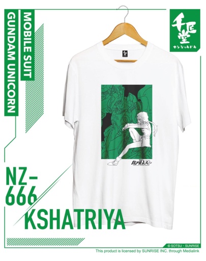 [uct00500203] 千匠堂 x 高達Tee (白色剎帝利) M size