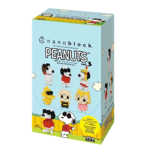 [KA-224038] Kawada NBMC-39S Nanoblock Mini nano Peanuts vol.3 (Full Box 6pcs) 