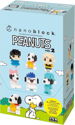 [KA-221948] Kawada NBMC-39S Nanoblock Mini nano Peanuts vol.2 (Full Box 6pcs) 