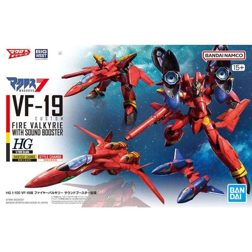 [BA-663153] HG 1/100 VF-19 火焰女武神 及 聲響擴音器 超時空要塞 