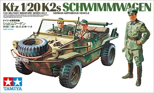 [TA-980024] Tamiya 35003 German KFZ 1/20 K2s Schwimmwagen Military Miniatures 1/35 Model Tamiya田宮雙星 35003 German KFZ 1/20 K2s Schwimmwagen Military Miniatures 1/35 Model
