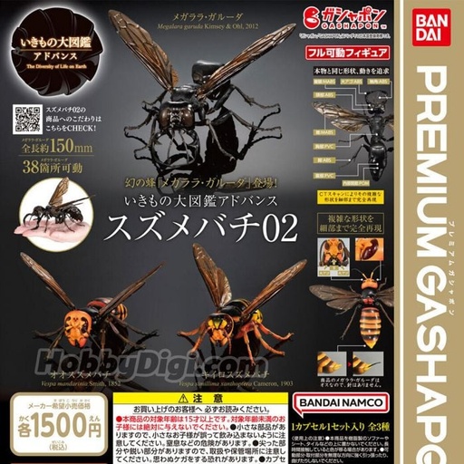 [BA-027658] Bandai 扭蛋 - 動物大圖鑑加魯達土蜂2 (全套3款) 