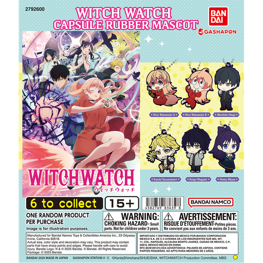 [BA-836398] Bandai Gashapon - WITCH WATCH capsule rubber mascot (Set of 6)