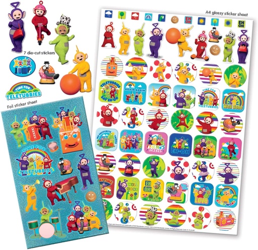 [PP-512350] Paper Projects Teletubbies Mega Sticker - Multi-Coloured