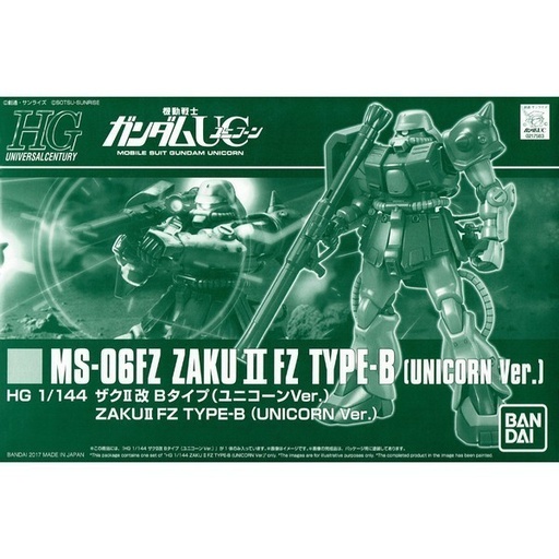 [BA-669124] HG 1/144 Zaku II FZ gundam 渣古 2 綠色 Unicorn Ver type B 高達 獨角獸 B 型 (PB)