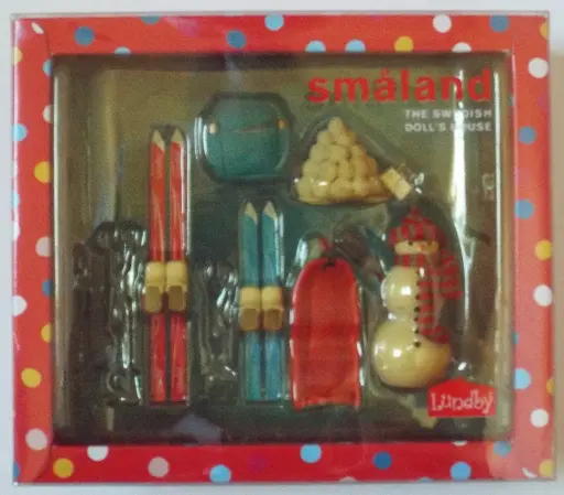 [LU-050876] Lundby Smaland Winter Ski Set (w/ Sled & Snowman) 